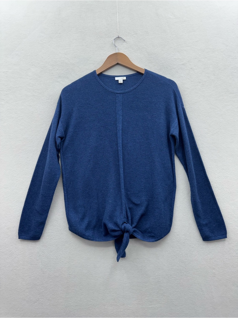 J Jill Womenβs Small Blue Sweater Tie Front Relaxed Lightweight